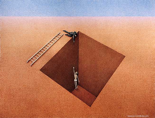 Not everybody who gives you a hand, wants to save you