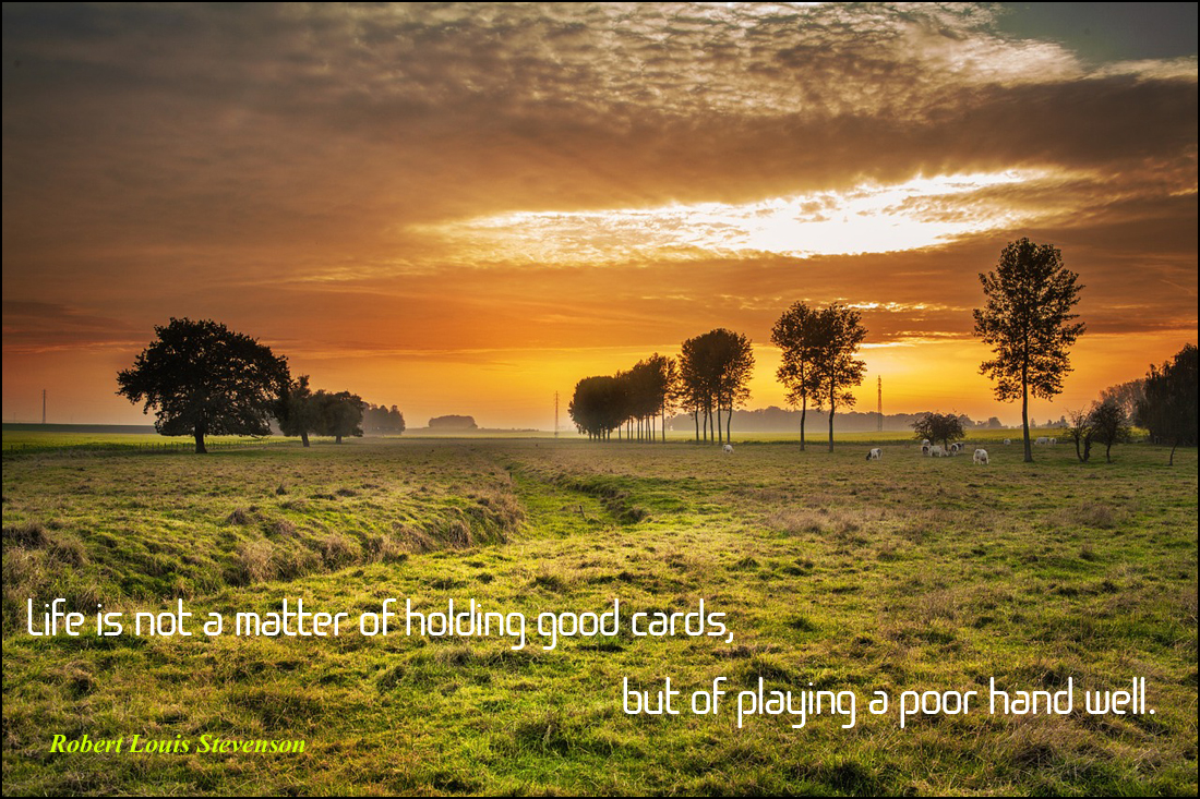 Life is not a matter of holding good cards